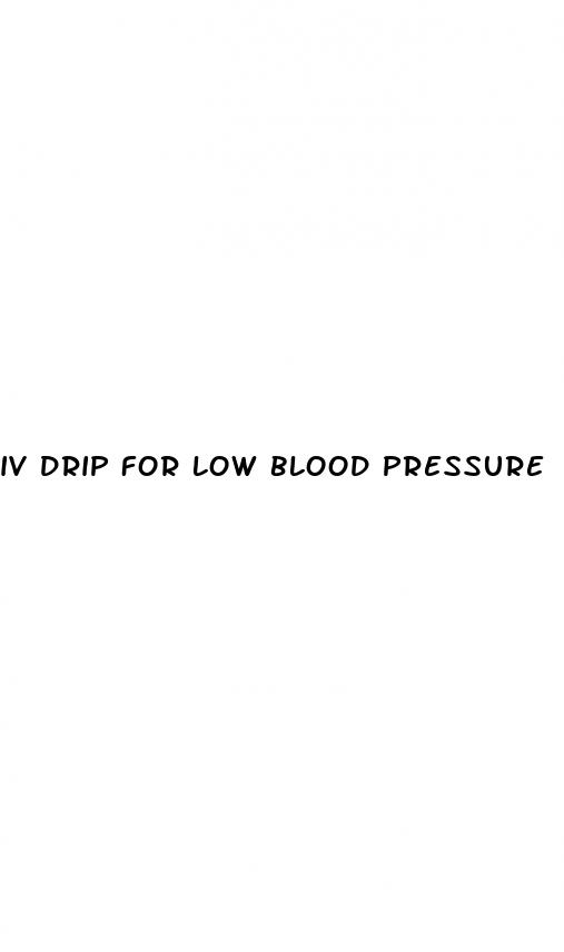 iv drip for low blood pressure