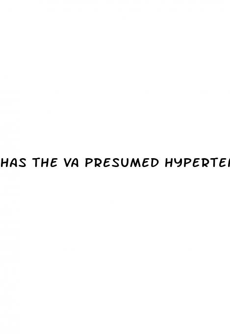 has the va presumed hypertension