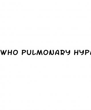 who pulmonary hypertension definition