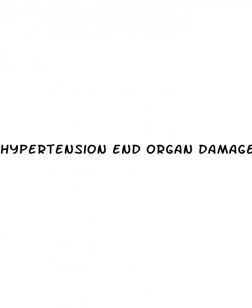 hypertension end organ damage symptoms