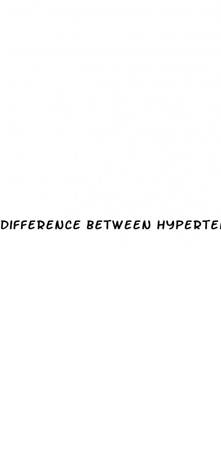 difference between hypertension and blood pressure