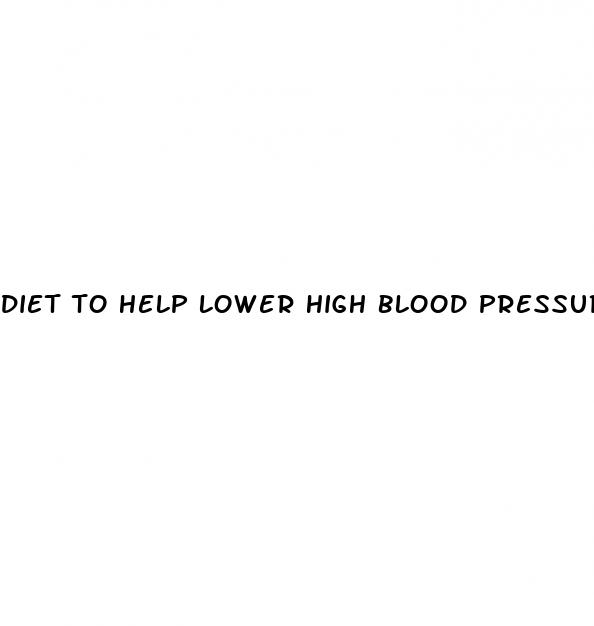 diet to help lower high blood pressure