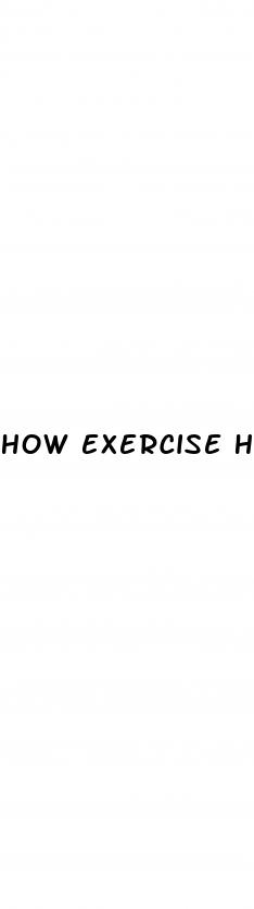 how exercise help hypertension