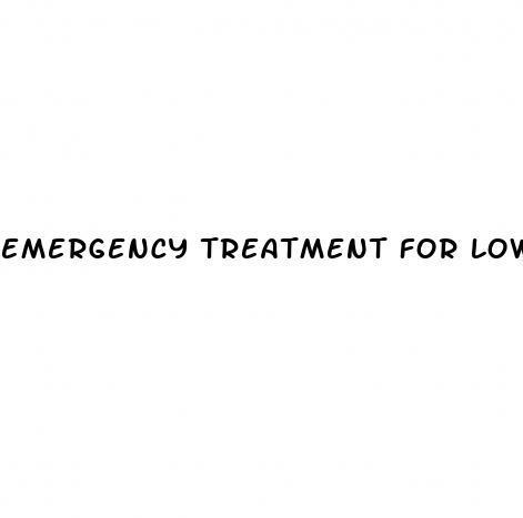 emergency treatment for low blood pressure at home