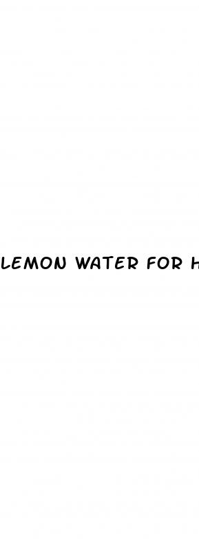 lemon water for hypertension