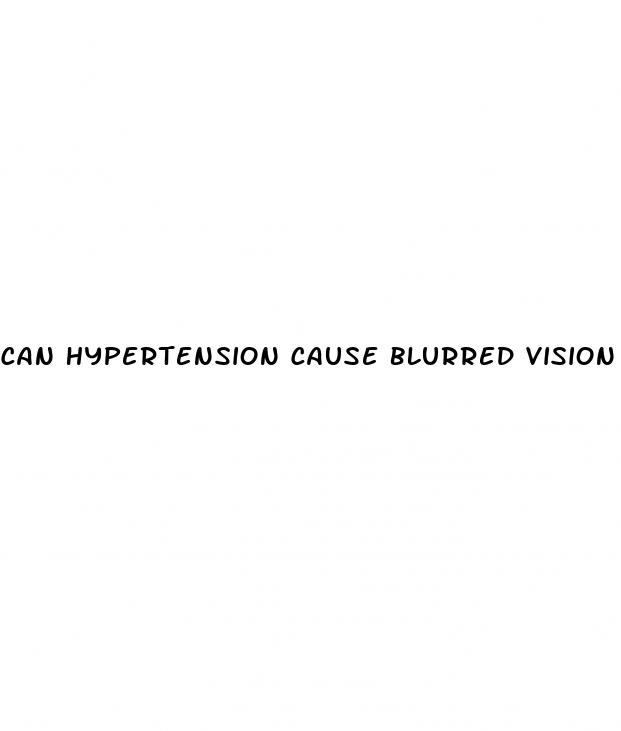 can hypertension cause blurred vision