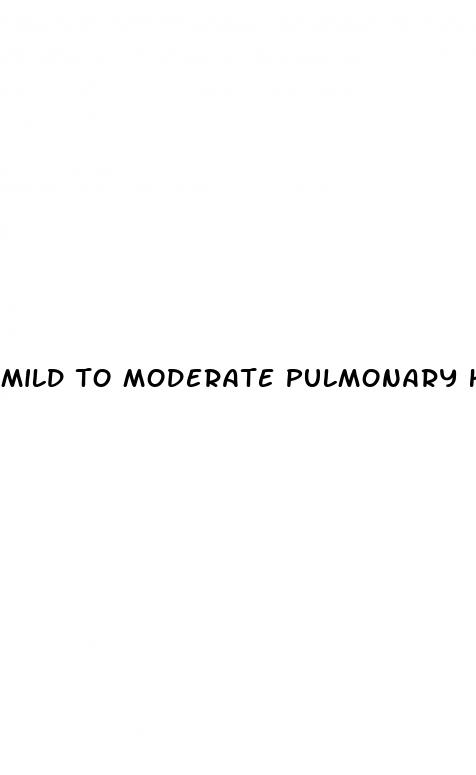 mild to moderate pulmonary hypertension icd 10