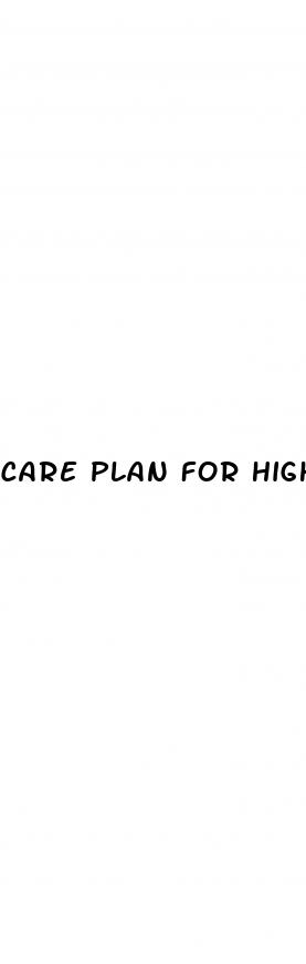 care plan for high blood pressure