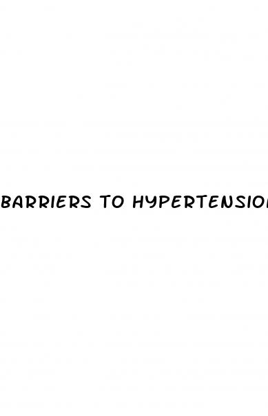 barriers to hypertension control