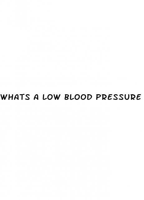 whats a low blood pressure number