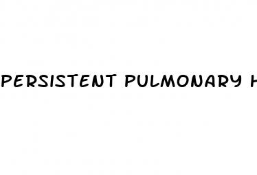 persistent pulmonary hypertension of the newborn