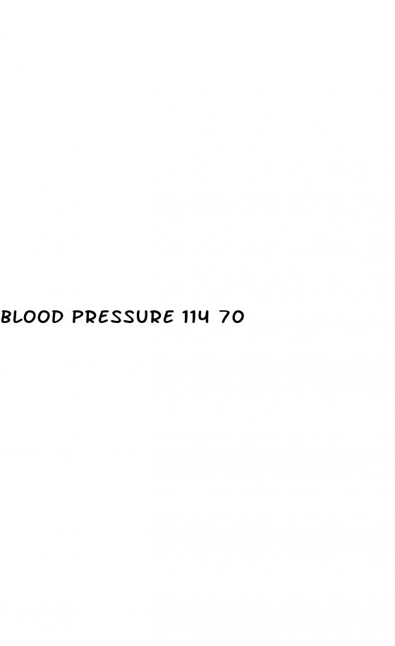 blood pressure 114 70