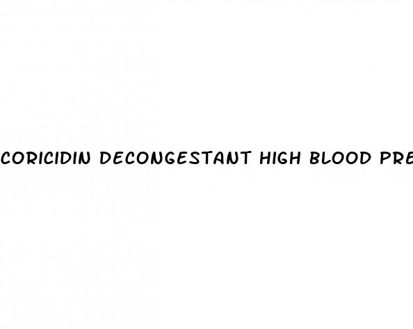 coricidin decongestant high blood pressure