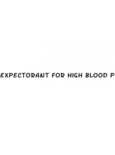 expectorant for high blood pressure patients