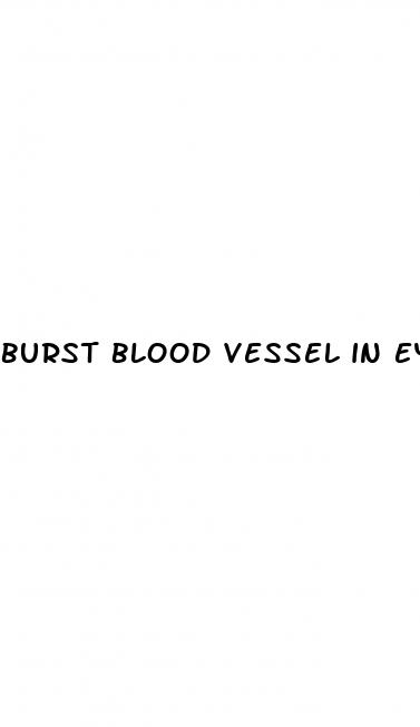 burst blood vessel in eye and high blood pressure