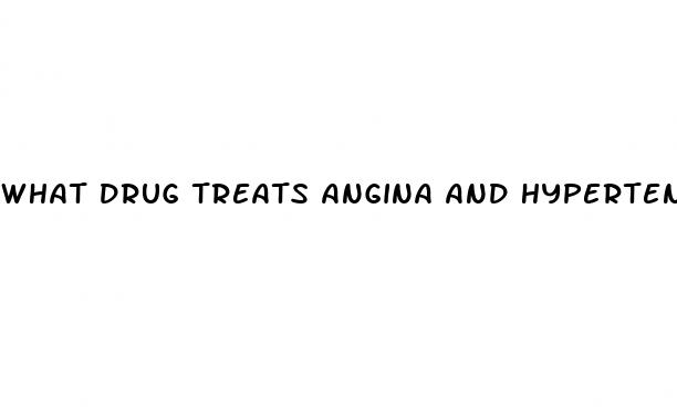 what drug treats angina and hypertension