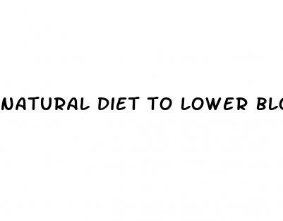 natural diet to lower blood pressure