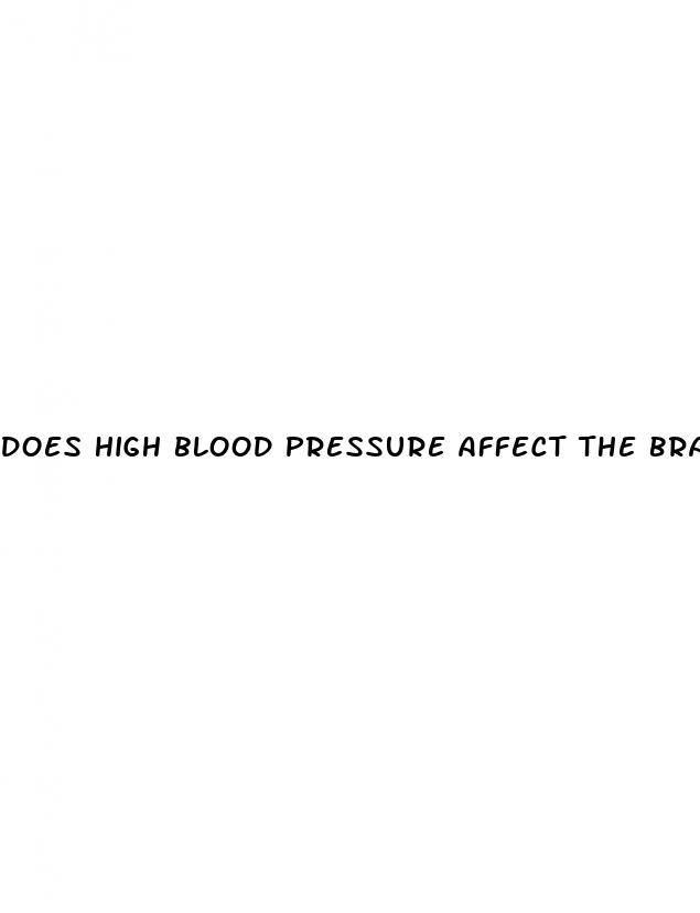 does high blood pressure affect the brain