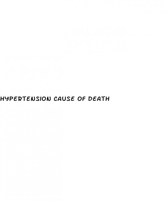 hypertension cause of death
