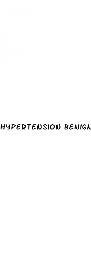 hypertension benign icd 10