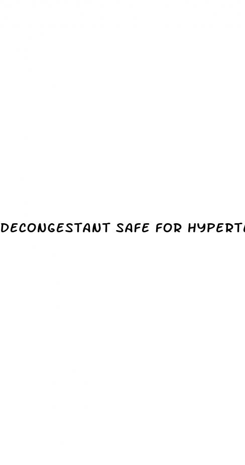 decongestant safe for hypertension
