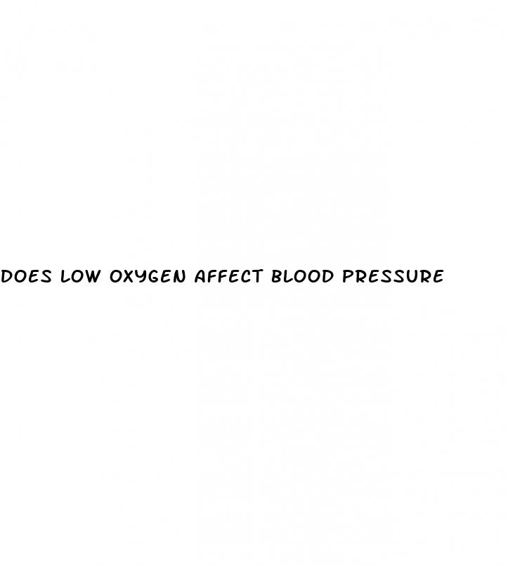 does low oxygen affect blood pressure