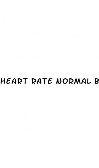 heart rate normal blood pressure high