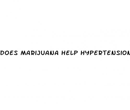 does marijuana help hypertension