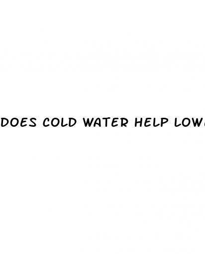 does cold water help lower blood pressure