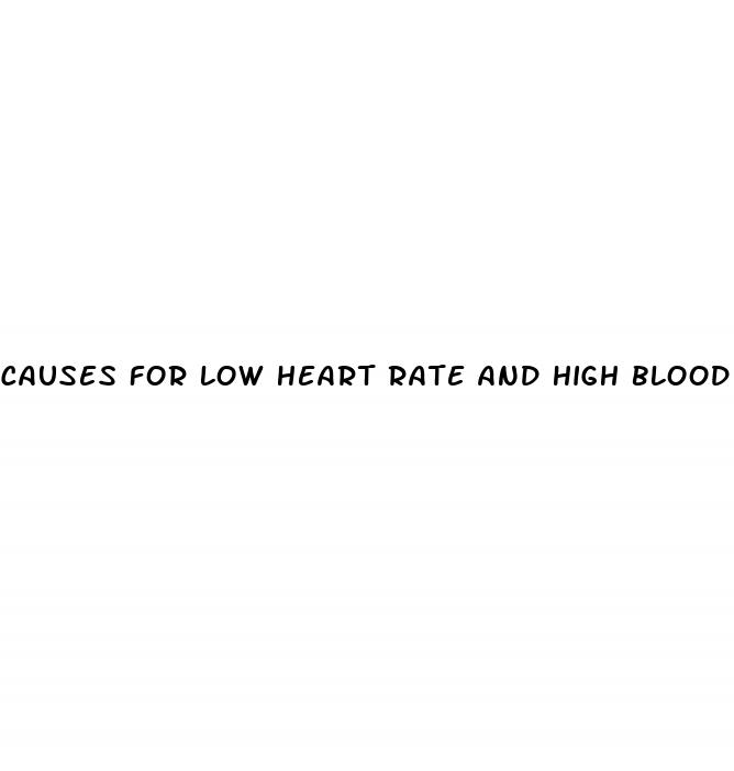 causes for low heart rate and high blood pressure