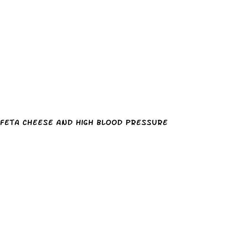 feta cheese and high blood pressure