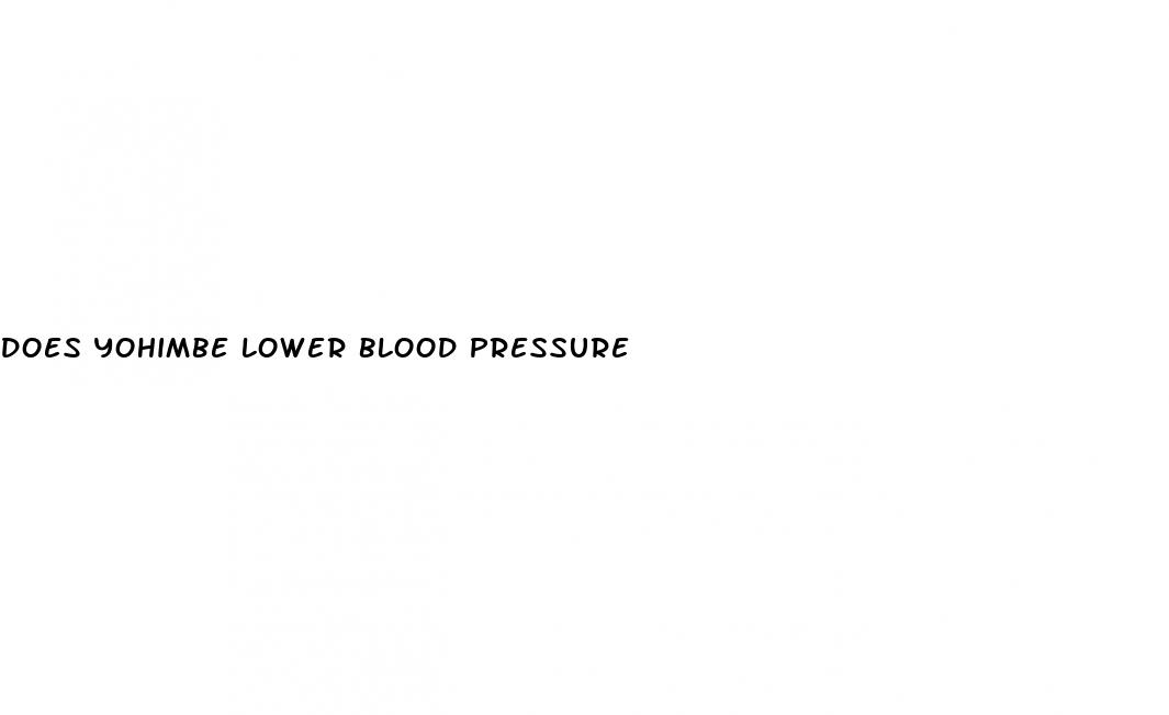 does yohimbe lower blood pressure