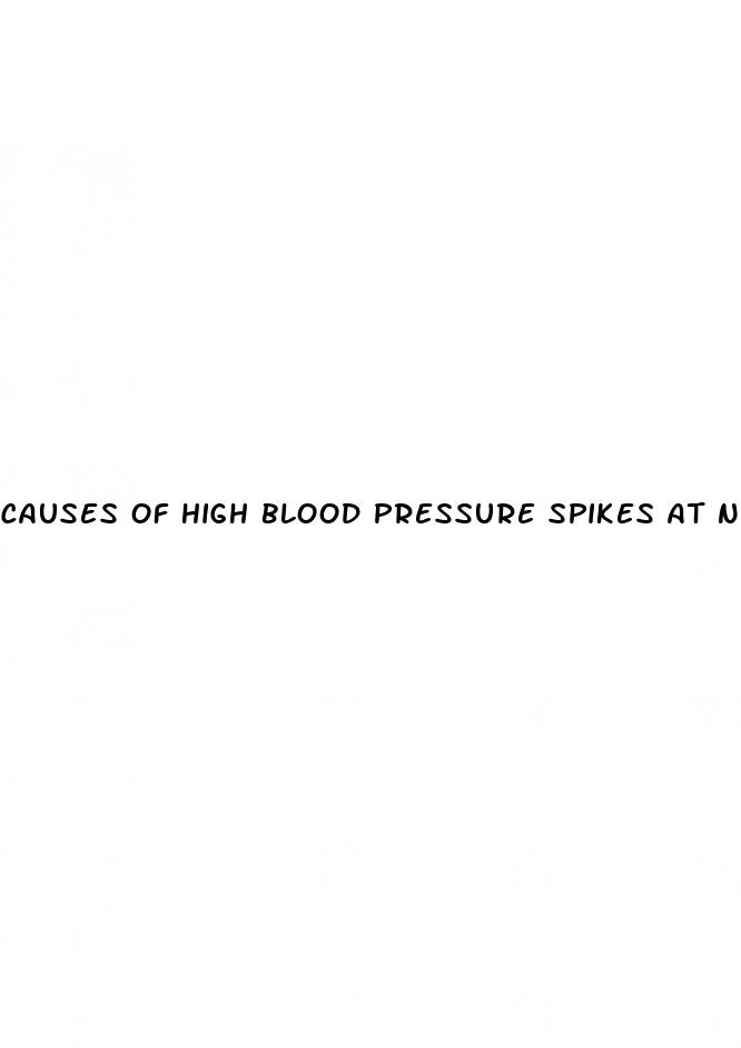 causes of high blood pressure spikes at night