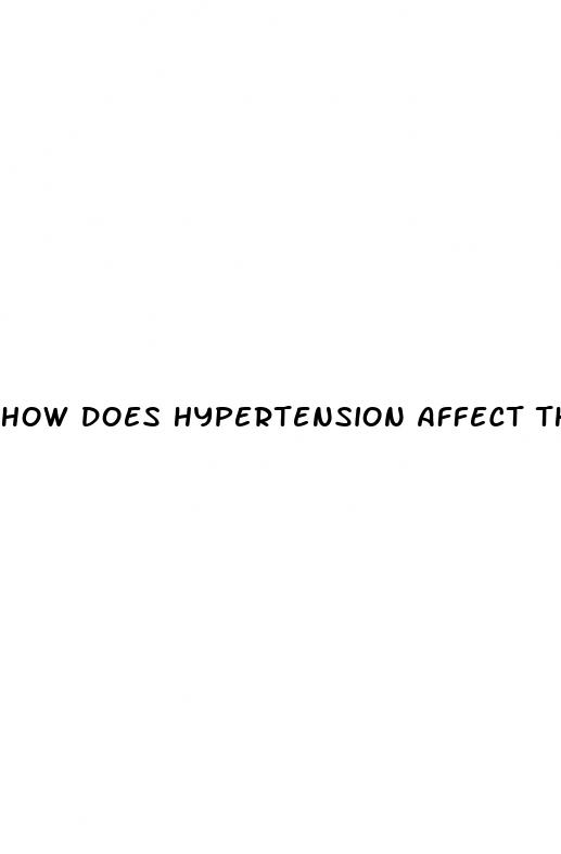 how does hypertension affect the kidneys