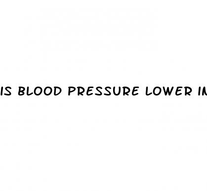 is blood pressure lower in the evening