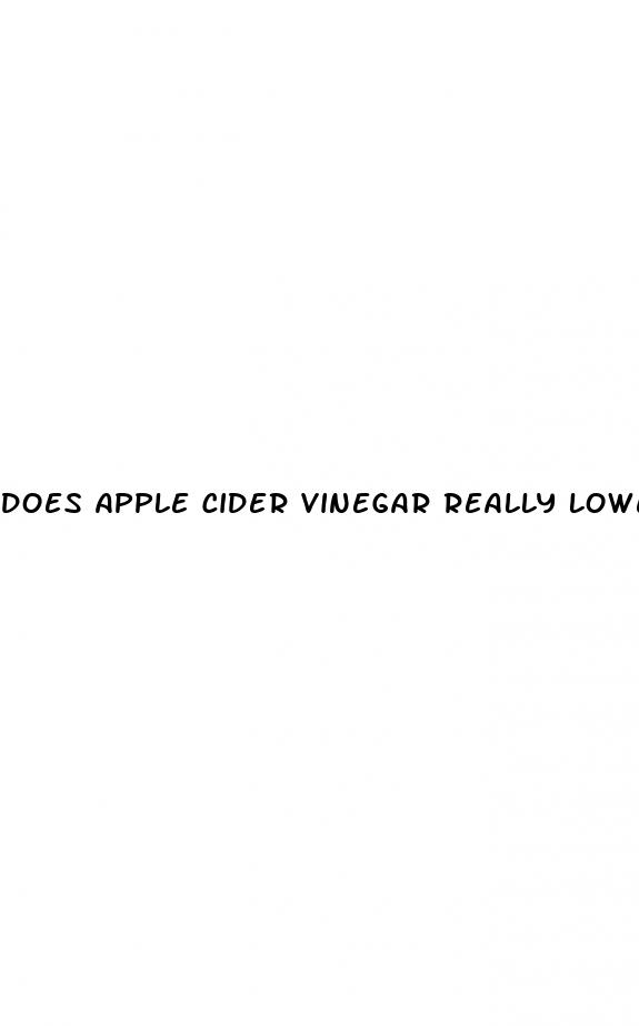does apple cider vinegar really lower blood pressure