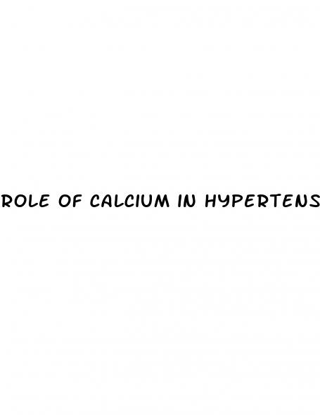 role of calcium in hypertension