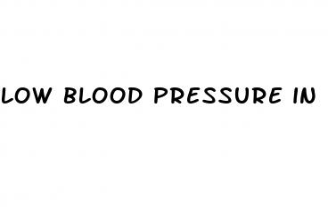 low blood pressure in evening