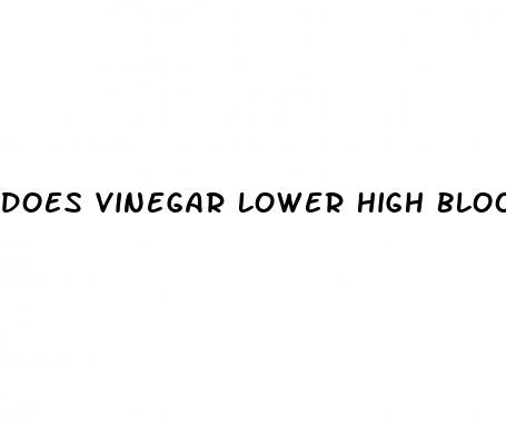 does vinegar lower high blood pressure