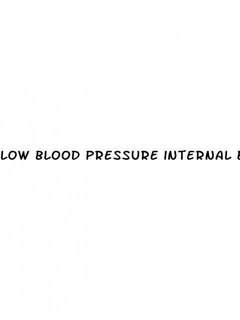 low blood pressure internal bleeding