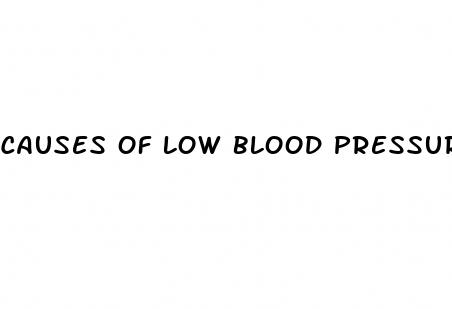 causes of low blood pressure and treatment