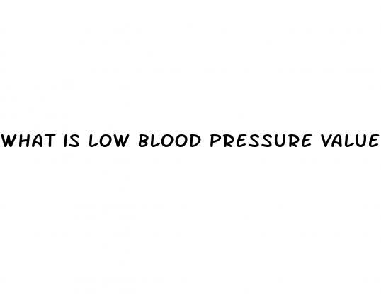 what is low blood pressure values