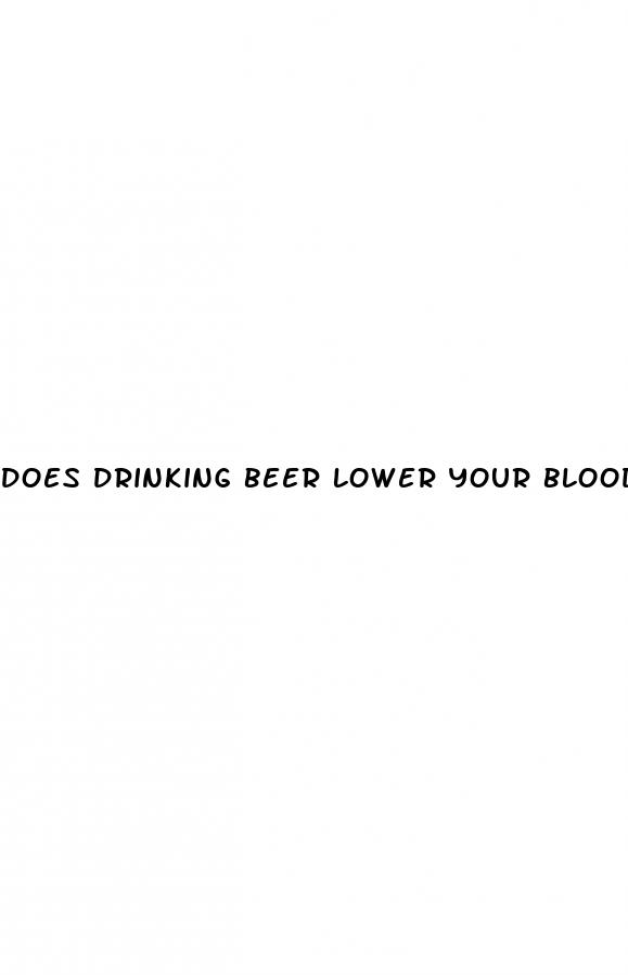 does drinking beer lower your blood pressure