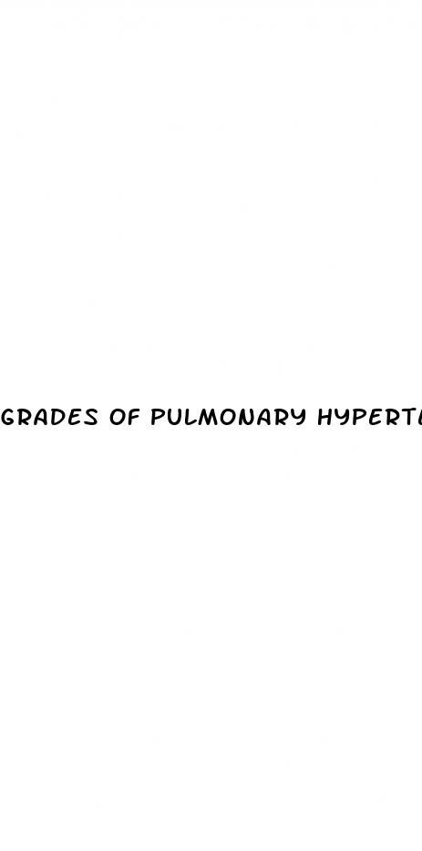 grades of pulmonary hypertension