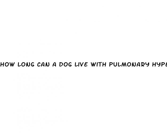 how long can a dog live with pulmonary hypertension