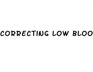 correcting low blood pressure