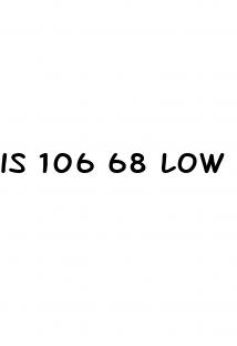 is 106 68 low blood pressure