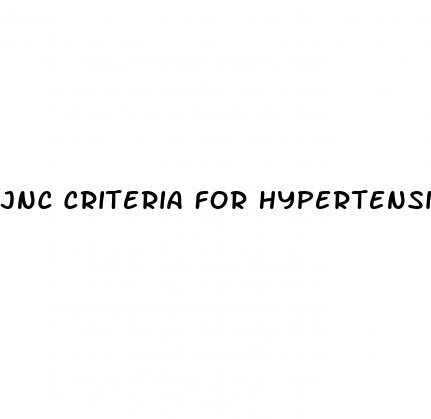 jnc criteria for hypertension