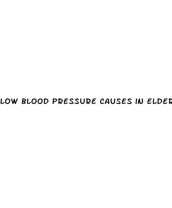 low blood pressure causes in elderly