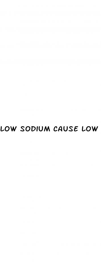 low sodium cause low blood pressure